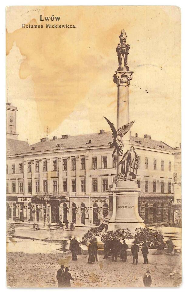 P 127 Lwów Kolumna Mickiewicza